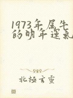 1973年属牛的明年运气怎样