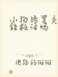 小狗肠胃炎拉血能救活吗