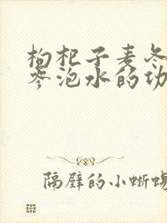 枸杞子麦冬西洋参泡水的功效与作用