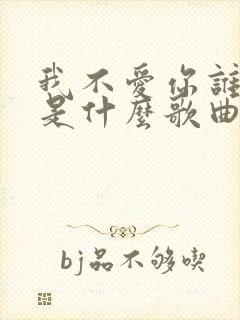 我不爱你谁爱你是什么歌曲