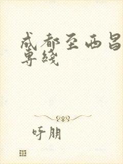 成都至西昌物流专线