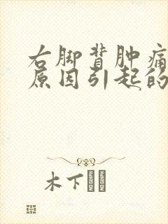 右脚背肿痛什么原因引起的
