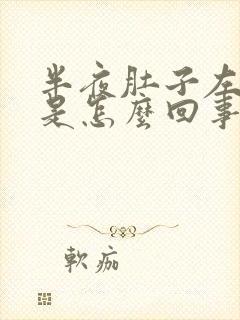 半夜肚子左边疼是怎么回事
