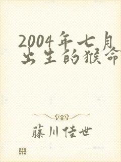 2004年七月出生的猴命运如何封面