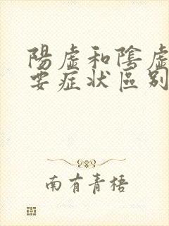 阳虚和阴虚的主要症状区别