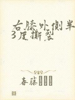 右膝外侧半月板3度撕裂
