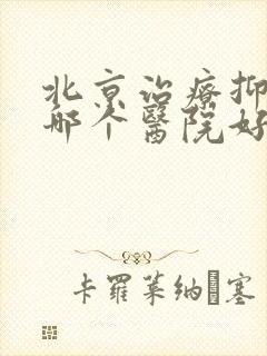 北京治疗抑郁去哪个医院好封面