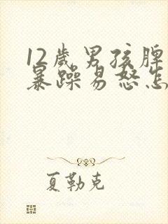 12岁男孩脾气暴躁易怒怎么办