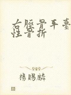 右胫骨平台粉碎性骨折