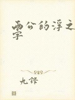 两公的浮之手中字