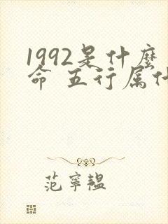 1992是什么命 五行属什么封面