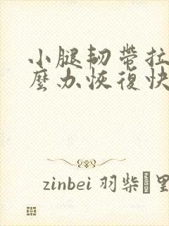 小腿韧带拉伤怎么办恢复快能吃什么药