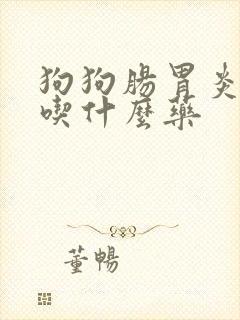 狗狗肠胃炎拉血吃什么药