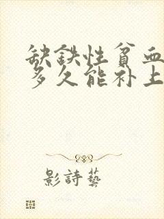 缺铁性贫血94多久能补上来