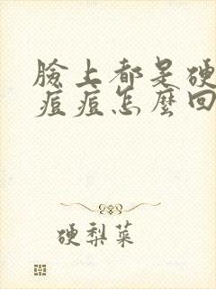 脸上都是硬硬的痘痘怎么回事