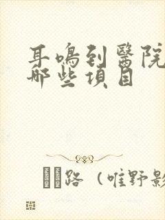 耳鸣到医院需查哪些项目