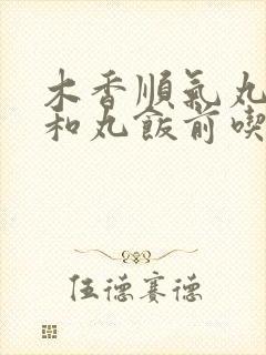木香顺气丸和保和丸饭前吃还是饭后吃封面
