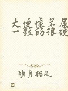 大便像羊屎一粒一粒的很硬
