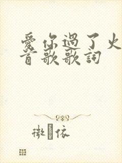 爱你过了火是哪首歌歌词