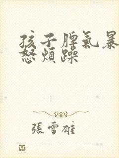 孩子脾气暴躁易怒烦躁