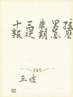 十三岁男孩到了叛逆期怎么教