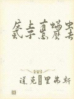 床上有螨虫或者虱子怎么去除封面
