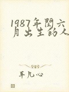1987年闰六月出生的人命运
