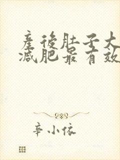 产后肚子大怎么减肥最有效封面