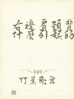 右边肩颈背痛是什么引起的