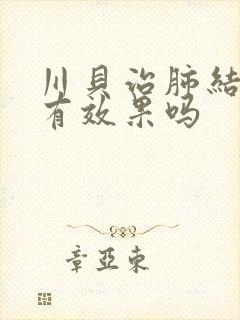 川贝治肺结节吗有效果吗