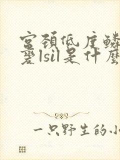 宫颈低度鳞状病变lsil是什么意思封面