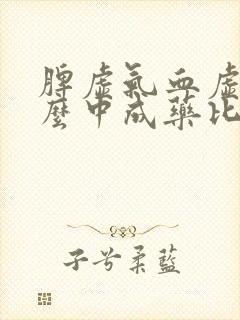 脾虚气血虚吃什么中成药比较好