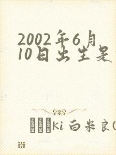 2002年6月10日出生是什么命