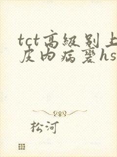 tct高级别上皮内病变hsil