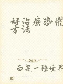 好治疗恐惧症的方法封面