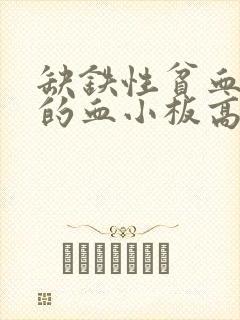 缺铁性贫血引起的血小板高怎么办