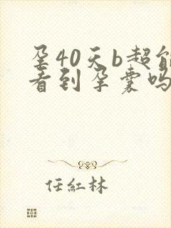 孕40天b超能看到孕囊吗