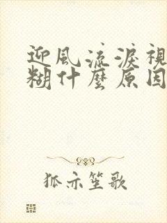 迎风流泪视力模糊什么原因