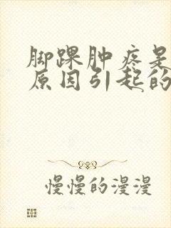 脚踝肿疼是什么原因引起的封面