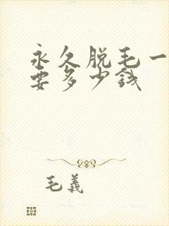永久脱毛一般需要多少钱