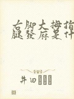 右脚大拇指和小腿发麻是什么原因