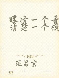 眼睛一个看东西清楚一个模糊