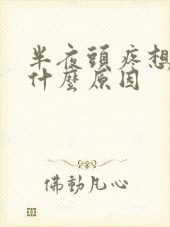 半夜头疼想吐是什么原因