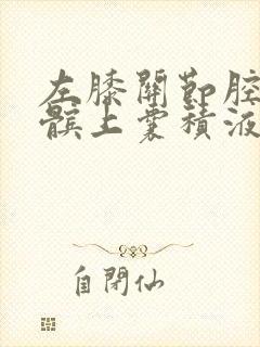 左膝关节腔内及髌上囊积液怎么治疗