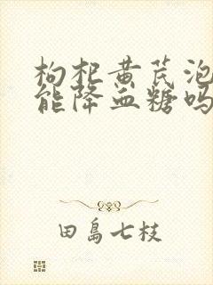 枸杞黄芪泡水喝能降血糖吗