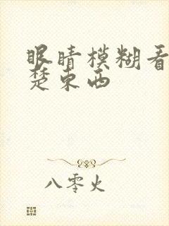 眼睛模糊看不清楚东西
