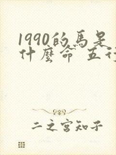 1990的马是什么命 五行属什么