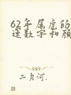 62年属虎的幸运数字和颜色封面