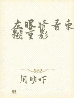 左眼睛看东西模糊重影