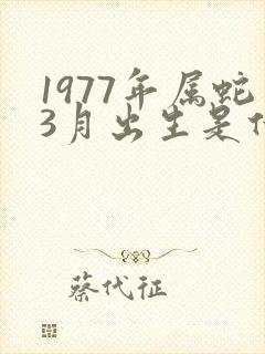 1977年属蛇3月出生是什么命